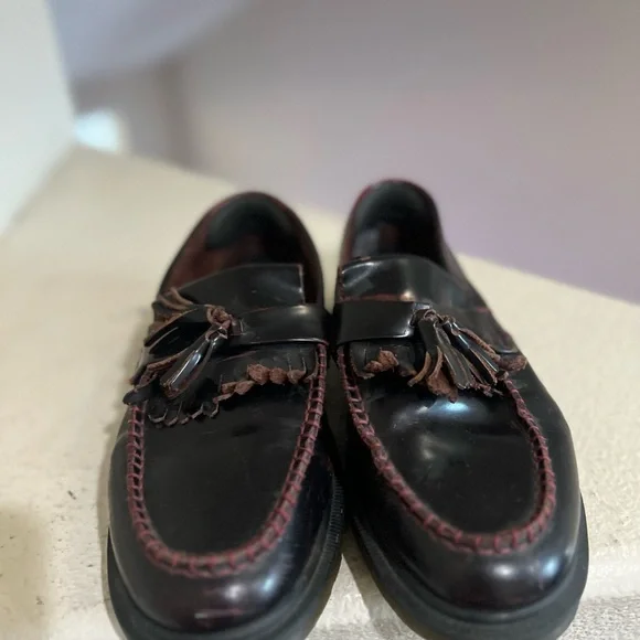 Dr. Martens Cherry distressed Red Adrian Tassel Loafers  Men’s size 11 - Picture 2 of 15